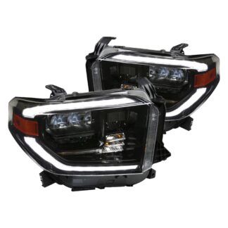 Led Projector Headlights Clear Lens With Gloss Black Housing | 14-20 Toyota Tundra