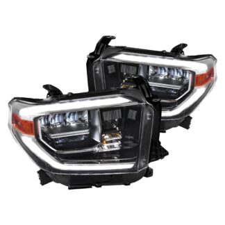 Led Projector Headlights Clear Lens With Chrome Housing | 14-20 Toyota Tundra