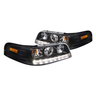 Projector Headlight Black Housing | 98-11 Ford Crown Victoria