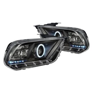 Ccfl Halo Projector Headlights Black | 10-UP Ford Mustang