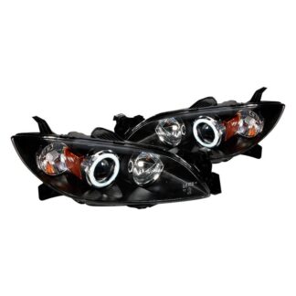 Ccfl Halo Projector Headlights Black | 04-06 Mazda 3