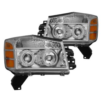 Ccfl Halo Projector Headlights Chrome | 04-06 Nissan Armada