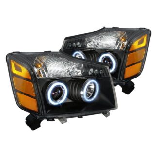 Ccfl Halo Projector Headlights Black | 04-07 Nissan Armada