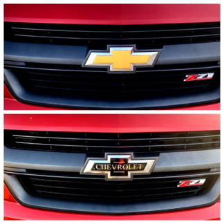 Officially Licensed Black Chevrolet Emblem Set | 16-18 Chevrolet Silverado 1500 | 15-20 Chevrolet Colorado CBT6721-6714BLK