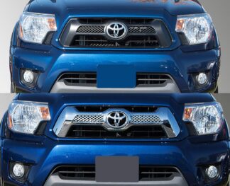 ABS421 12-15 Toyota Tacoma Base/Prerunner 1 PC Chrome Tape-on Grille Overlay