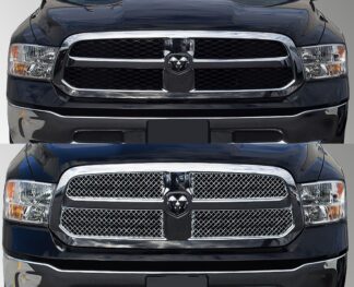 ABS429 13-18 Ram 1500 ST/Tradesman 4 PCS Chrome Tape-on Grille Overlay