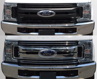 ABS431 17-19 Ford F-250 Super Duty/F-350 Super Duty XL/XLT ONLY 5 PCS Chrome Tape-on Grille Overlay