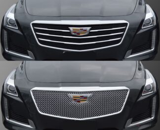 ABS448 15-19 Cadillac CTS Does not fit V Model 1 PC Chrome Tape-on Grille Overlay