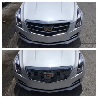 ABS464 15-19 Cadillac ATS 1 PC Chrome Tape-on Grille Overlay