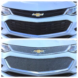 ABS470 16-18 Chevrolet Cruze LATE MODEL 16 2 PCS Chrome Grille Overlay