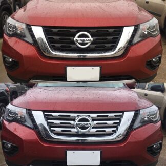 ABS472 17-21 Nissan Pathfinder 1 PC Chrome Tape-on Grille Overlay