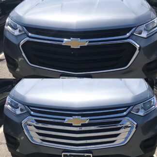 ABS480 18-21 Chevrolet Traverse 3 PCS Chrome Tape-on Grille Overlay