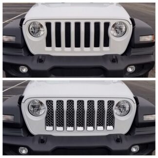 ABS490 18-21 Jeep Wrangler 7 PCS Chrome Tape-on Grille Overlay