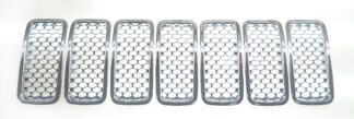 ABS503 19-21 Jeep Renegade 2019 Late Model 7 PCS Chrome Tape-on Grille Overlay