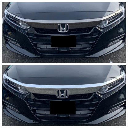 ABS506 18-20 Honda Accord 3 PCS Chrome Tape-on Grille Overlay