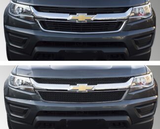 ABS6444BLK 15-20 Chevrolet Colorado 2 PCS Gloss Black Tape-on Grille Overlay