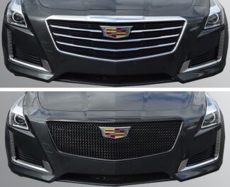 ABS6448BLK 15-19 Cadillac CTS Does not fit V Model 1 PC Gloss Black Tape-on Grille Overlay