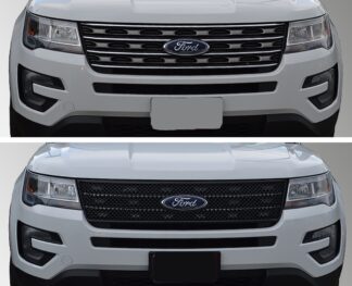 ABS6451BLK 16-17 Ford Explorer Base/XLT/Limited/Sport 1 PC Gloss Black Tape-on Grille Overlay