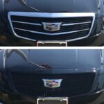 ABS6464BLK 15-19 Cadillac ATS 1 PC Gloss Black Tape-on Grille Overlay