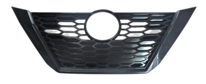 ABS6511BLK 20-23 Nissan Sentra Does not fit grille with Camera 1 PC Gloss Black Patented Clip-On W/Tape Patented Grille Overlay
