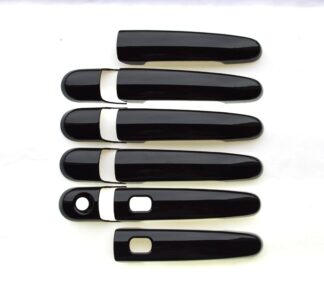 DH6250BLK 13-19 Ford Taurus W/ or W/O Smart Key 10 PCS Gloss Black Snap-on W/Tape Door Handle Cover
