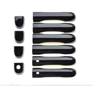 DH6272BLK 15-21 Jeep Renegade W/ or W/O Smart Key 10 PCS Gloss Black Tape-on Door Handle Cover