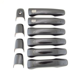 DH6287BLK 11-19 Ford Explorer W/ Smart Key 10 PCS Gloss Black Snap-on W/Tape Door Handle Cover