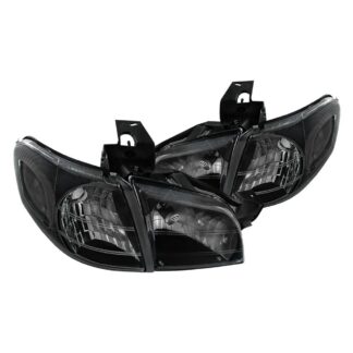 Black Euro Headlight With Corner Light | 97-03 Chevrolet Venture