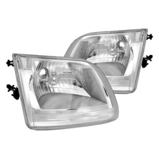 Euro Headlight Clear Lens Chrome Housing | 97-03 Ford F150