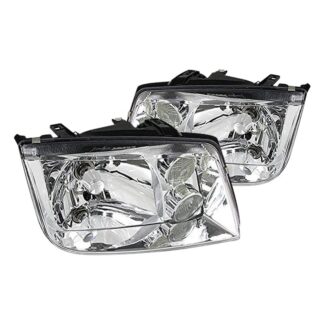 Headlights Chrome Without Fog Lights Hb5 Low Beam- No Bulbs Included | 99-04 Volkswagen Jetta