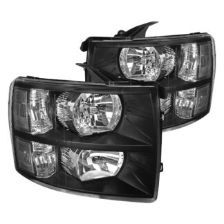 Headlights- Black | 07-13 Chevrolet Silverado
