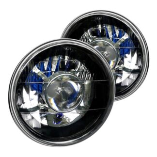 7 Inch Projector Headlights  Round With H4 Bulb Black | ALL All All