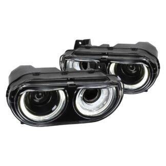 Led Projector Headlights Clear Lens With Matte Black Housing | 08-14 Dodge Challenger