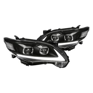Led Projector Headlights With Matte Black Housing And Clear Lens | 11-13 Toyota Corolla