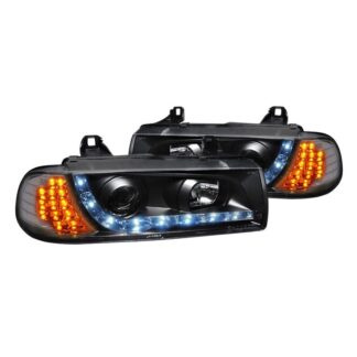 3 Series R8 Style Led Projector With Led Signal 2 Door Coupe | 92-98 Bmw E36