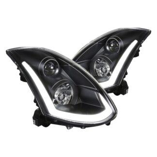 Projector Headlight With Sequential Signal For 2 Door Models With Factory Xenon Black | 03-05 Infiniti G35