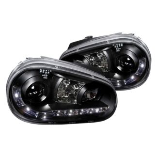 R8 Style Halo Led Projector Black | 99-05 Volkswagen Golf