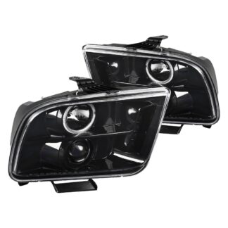 Projector Headlight Glossy Black | 05-09 Ford Mustang