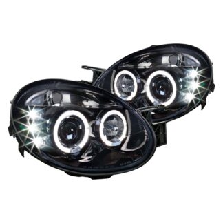 Halo Led Projector Gloss Black Housing With Smoked Lens | 03-05 Dodge Neon