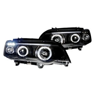 X5 Halo Led Projector Headlight Black Housing | 01-03 Bmw E53