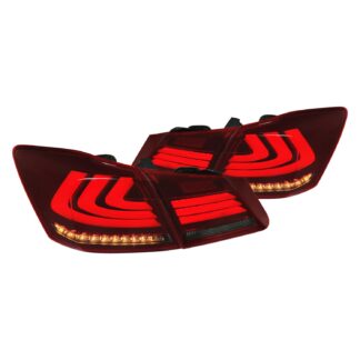 Led Tail Lights With Red Smoked Lens | 13-15 Honda Accord