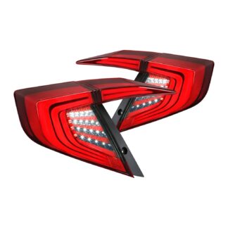 Led Tail Light Red Lens With Sequential Turn Signal | 16-20 Honda Civic