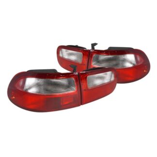 Tail Lights Red Clear Lens 3Dr Model | 92-95 Honda Civic