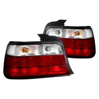 3 Series Tail Lights Red Clear 4 Door | 92-98 Bmw E36
