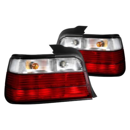 3 Series Tail Lights Red Clear 4 Door | 92-98 Bmw E36