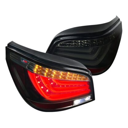 5- Series Led Tail Lights- Glossy Black With Smoke Lens | 08-10 Bmw E60 5 Series