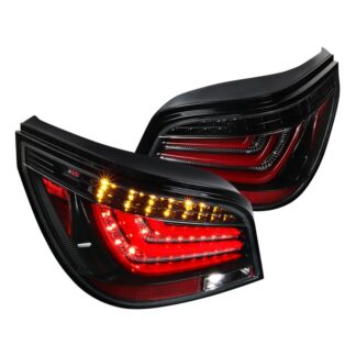 5- Series Led Tail Lights- Glossy Black With Clear Lens | 08-10 Bmw E60 5 Series