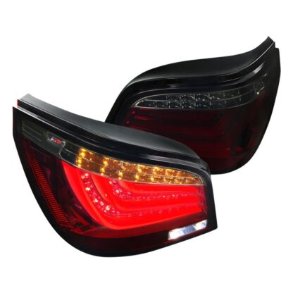 5- Series Led Tail Lights- Chrome With Red Smoke Lens | 08-10 Bmw E60 5 Series
