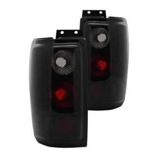 Euro Tail Lights Glossy Black Housing With Smoke Lens | 97-02 Ford Expedition
