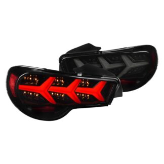 Subaru Brz Lambo Style Sequential Led Tail Light With Glossy Black Housing And Clear Lens | 12-16 Scion Frs